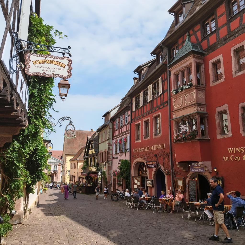 InTravel - Dijonin kautta Alsaceen ja halki Saksan kohti pohjoista Half-timbered houses in Riquewihr, Alsace, France | Road trip halki Saksan ja Ranskan | InTravel